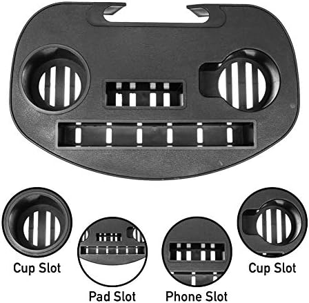 Zero Gravity Cup Holder Clip On Table Chair Side Tray for Pool Beach Camping Garden Fishing Outdoor Activity with Snack Cup Holder and Mobile Device Slot for Phone Tablet iPad iPhone Kindle