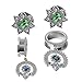 IU Mode 4PCS Stainless Steel with Dangle Ear Plugs Tunnels Stretcher Expander Ear Piercing Jewelry 0g-5/8