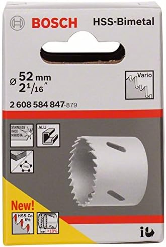 Bosch Professional 1x Hole Saw HSS Bi-metal for standard adapter (for various materials diameter 52 mm, Accessory Rotary Drill) - Image 3