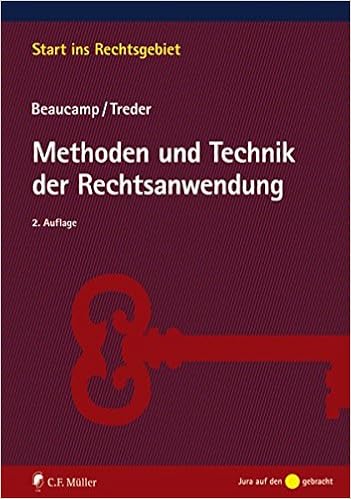 Methoden Und Technik Der Rechtsanwendung 9783811496866 Amazon Com Books