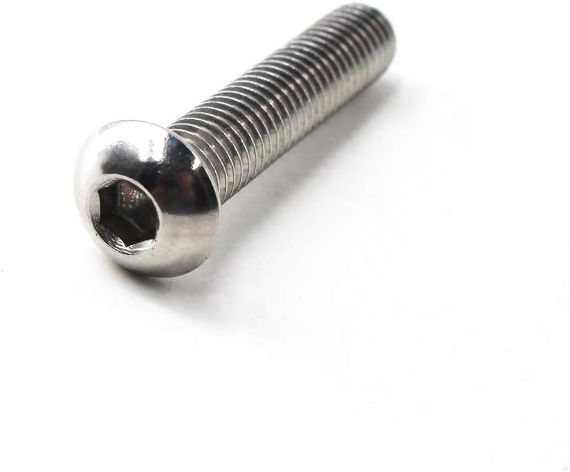 M2.5x16 Button Head Hex Socket Drive Screws 304 Stainless Steel Button Head Cap Screws (Pack of 100), Silver - Image 5