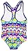 Speedo Big Girls' Solid Infinity Splice One Piece Swimsuit (10, Purple Aztec)
