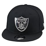 New Era 9fifty Oakland Raiders Snapback Hat Cap Black/Silver Metal Badge