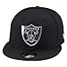 New Era 9fifty Oakland Raiders Snapback Hat Cap Black/Silver Metal Badge