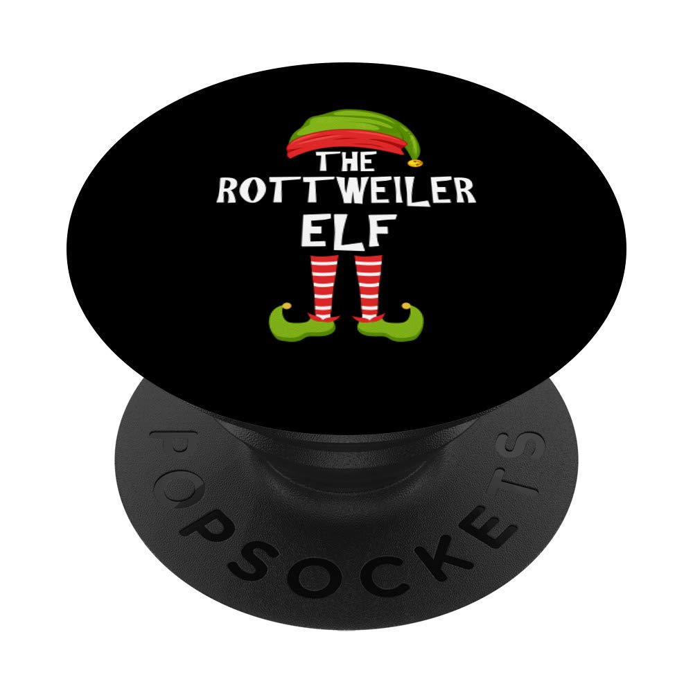 Rottweiler Elf Matching Family Christmas Party Pajama Group PopSockets PopGrip: Swappable Grip for Phones & Tablets