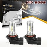 Partsam White High Power 80W 9005 HB3 9040