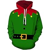 Ainuno Unisex Christmas Hoodie for Men Couples Funny Holiday Hooded Sweatshirt