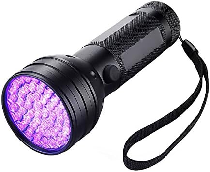 Turbot 51 LED UV Flashlight Blacklight, Handheld Ultraviolet Black Light Scorpion Light for   Pet Dog Cat Stain Urine Detection, Bed Bug Detector, Scorpion Hunter, Perfect Counterfeiters Detector