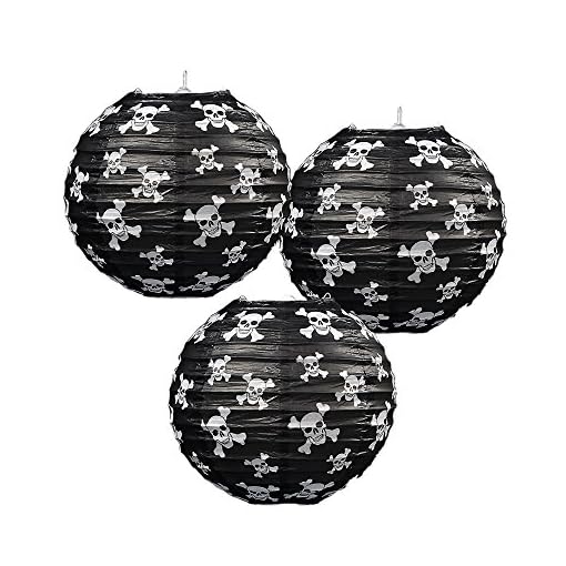 Beistle Home Décor Accent Pirate Paper Lanterns 9 1/2" Pack of 6