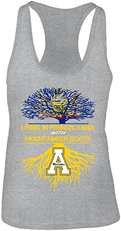 Appalachian State Mountaineers - Living Roots PE. - Next Level Women's Premium Racerback Tank - Officially Licensed Fashion Sports Apparel