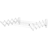 Polder 36101C Wall-Mount 24-Inch Accordion Clothes Dryer, White