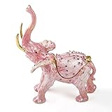 YUFENG Elephant Figurine Trinket Box Hinged Ring Holder box Jeweled Boxes collectible (trinket box elephant)