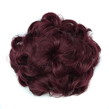 Amazon Com Women Wavy Curly Messy Synthetic Hair Bun Extensions