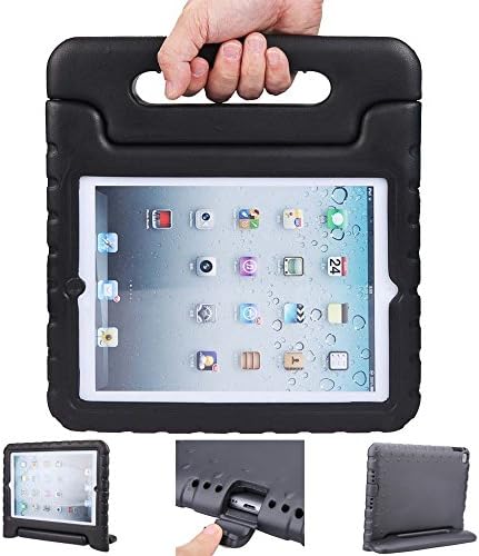 iPad mini 4 case, ANTS TECH Light Weight [ Shockproof ] Cases Cover with Handle Stand for Kids Children for iPad mini 4 (iPad mini 4, Black)