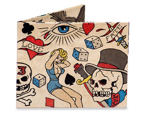 Mighty Wallet Men s Ultra Thin Strong Tyvek Wallet by Dynomighty - Tattoo