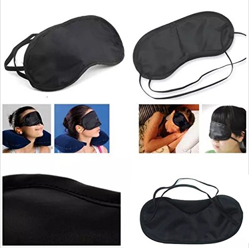 Pack of 20 Eye Mask Shade Cover Blindfold Night Sleeping, with Nose Pad, Blindfold Game Games Relax Cover Black