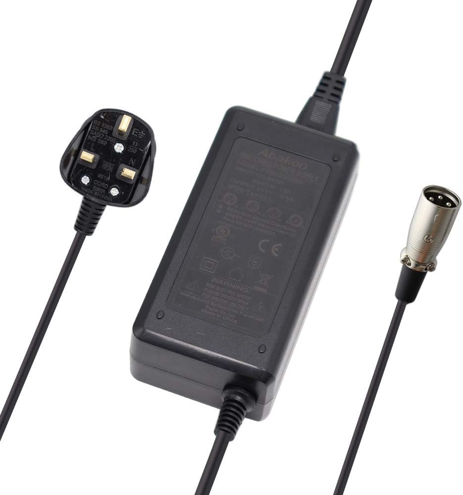 Abakoo Mobility Wheelchair Lithium Battery Charger, 29.4V 2A, XLR Connector, Compatible with Lithium Li-ion Battery