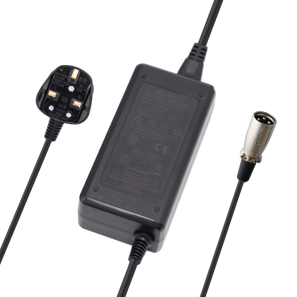 Abakoo Mobility Wheelchair Lithium Battery Charger, 29.4V 2A, XLR Connector, Compatible with Lithium Li-ion Battery