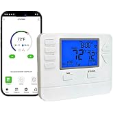 Smart WiFi Thermostat for Home with App Remote Control, Advanced Programmable Regulator for Ultimate Comfort, Supporting 7-Day, 5-1-1 Day, or Non-Programmable Modes.