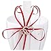 SODIAL(R) Double Heart Wedding Flower Girl Basket White Satin Rhinestone Decor Red Wedding Ceremony Party Favor