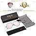SOJOS Aviator Sunglasses Metal Frame Flat Mirrored Lens SJ1004 with Gold Frame/Pink Mirrored Lens
