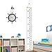 Homdipoo Kids Room Wall Decor Baby Height Growth Chart Ruler, Roll-up Canvas Height Chart Removable Wall Hanging Measurement Chart Wall Decor with Wood Frame for Kids Nursery Room 79