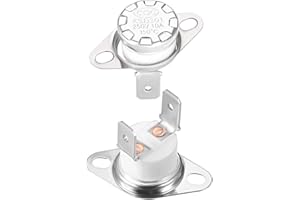 uxcell KSD301 Thermostat 150°C/302°F 10A Normally Closed N.C Adjust Snap Disc Temperature Switch for Microwaves,Oven,Coffee Maker 2pcs,Ceramic Material
