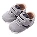 Lidiano Baby Boy Toddler Dull Polish Breathable Non Slip Rubber Sole Sneakers 0-18 Months (6-12 Months, Grey)