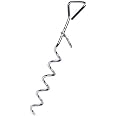 Heavy Duty Corkscrew Dog Tether - Metal Ground Stake For Camping & Caravan