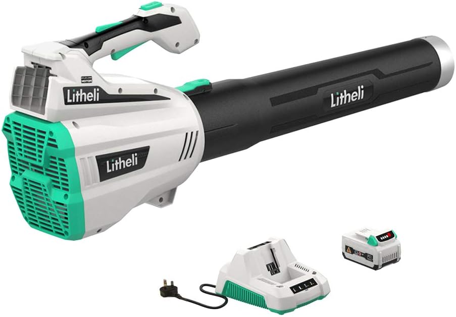 LiTHELi Cordless Leaf Blower Blow Wet Leaves Lightweight & Powerful