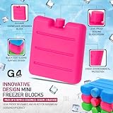 G4GADGET 8cm Freezer Blocks Pack of 6 Reusable Ice Packs for Lunch Boxes view 3