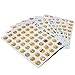 NOBBEE Emoji Sticker 8 Sheets Emoticon Stickers (1cm) Smiley Face Decorative Funny Faces from Facebook iPhone (2 cm Emoji Sticker)