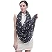 Basset Hound Dog Print Women's Infinity Scarf Lightweight (Dark Gray)