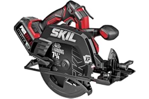 SKIL PWR CORE 20 Brushless 20V 7-1/4" 5300 RPM, Circular Saw Kit Including 4.0Ah Lithium Battery and Quick Charger-CR5440B-10