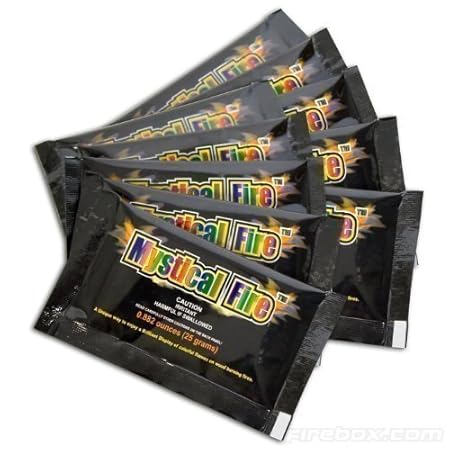 40 Beutel Flammenfarbe „Magic Rainbow Flames“, offenes Feuer mit Farben 16805