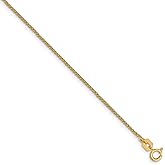 FB Jewels Solid 14K Yellow Gold 1.1mm Polished Spiga Chain