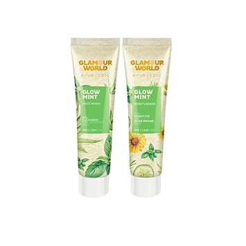 Glamour World Ayurvedic Glow Mint Facewash & Glow Mint Moisturiser