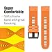 ANCOOL for Fenix 5/Fenix 6/Fenix 7 Band 22mm Silicone Watch Band for Fenix 8 Fenix E 47mm/Fenix 5 Plus/Fenix 6 Pro/Fenix 7 Pro/Forerunner 935(Orange)