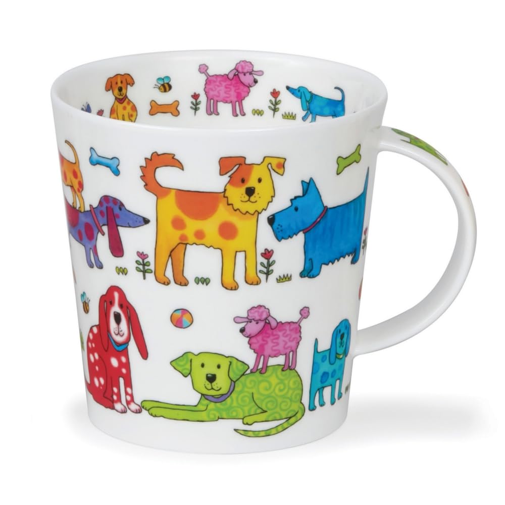 Dunoon Caingorm Fine Bone China 0.48 Litre Mug Colourful Crew Dogs