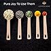 Copper Measuring Spoons Set of 6 - Sturdy and Lightweight, Round Shape. Copper-Plated Stainless Steel. Stylish Mirror Polished Finish. Includes Kitchen Conversions Chart. Gift Under 10 Dollars