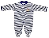 LSU Tigers NCAA College Newborn Baby Long Sleeve Footed Romper Striped