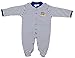 LSU Tigers NCAA College Newborn Baby Long Sleeve Footed Romper Striped