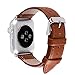 5 Colors for Apple Watch Bands 38mm and 42mm, Fullmosa Jan Calf Leather Replacement Band/Strap for Apple Watch Series 3, iWatch Series 3, Series 2, Series 1, Sport 2015 2016 2017, 42mm Brown
