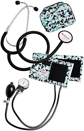 Allheart Blood Pressure Aneroid And Dual Head Stethoscope Combination Set - Nurse Kit Nurse Combo Kit Triangle Illusion