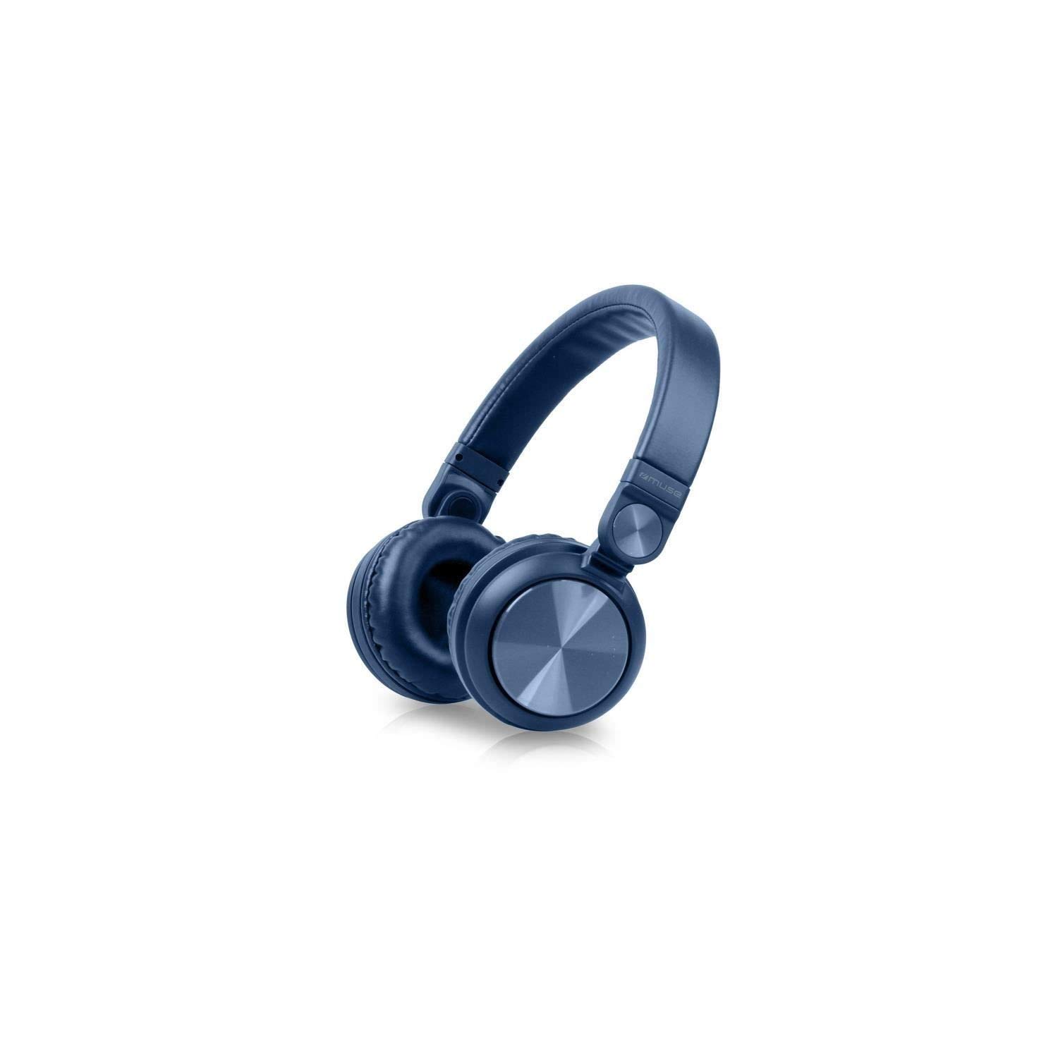 MUSE Headphone, Bluetooth, Rechargeable Battery, (M-276 BTB) Stereo Headphone, Adjustable Headband, Charge time 2 hours, Hands Free, Blue