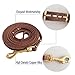 FAIRWIN Genuine 5Ft Leather Dog Leash Leads Rope for Large/Medium/Small Dogs Training/Walking (S - 5 ft x 3/8 inch, Reddish Brown)