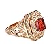 Yoursfs Ruby ring For Women Big Zircon CZ Zirconia Stone Rings For Women Engagement Jewelry Gift
