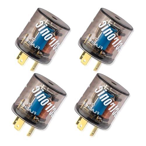 4PCS 12V Flasher Relay,Heavy Duty 3-Pin Turn Signal Relay,Two Prong ...