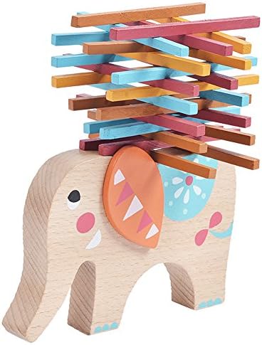 Wooden Blocks Toy Kids Balance Beam Stacking Elephant Balancing Game Educational Toys by Bestseller 2016