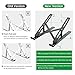 Upgraded Laptop Stand, Licheers Adjustable Aluminum Laptop Holder with Magnet, Portable Foldable Laptop Riser for Desk Compatible with MacBook Air Pro, Dell, HP or More 10-15.6in Laptops (Gray)thumb 1